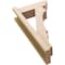 Ekena Millwork 5 1/2-in W x 14-in D x 26-in H Balboa Slat Rough Cedar Woodgrain TimberThane Outlooker, Primed Tan OUTUR055X14X26BOA24RCPR - alternate 3